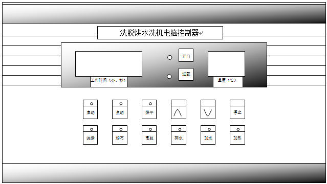 工业洗衣机界面