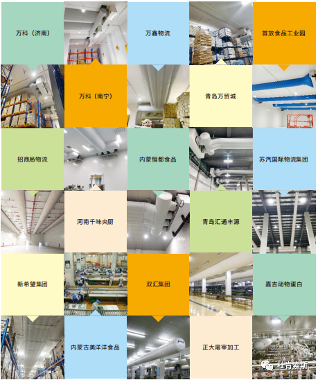 55世纪柔性风管在冷库行业的客户